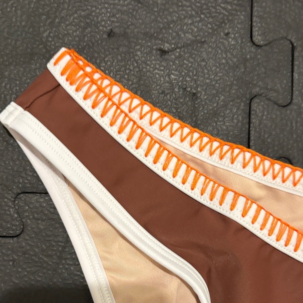 Cupshe Brown and Cream Bikini Set - Picture 3 of 4